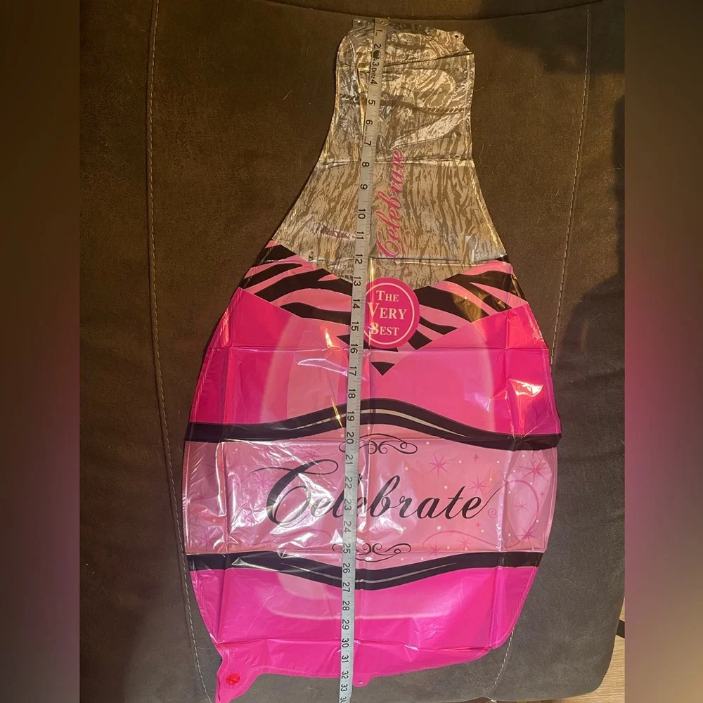 EXTRA LARGE Mylar Pink ‘Celebrate’ Champagne Bottle Balloon